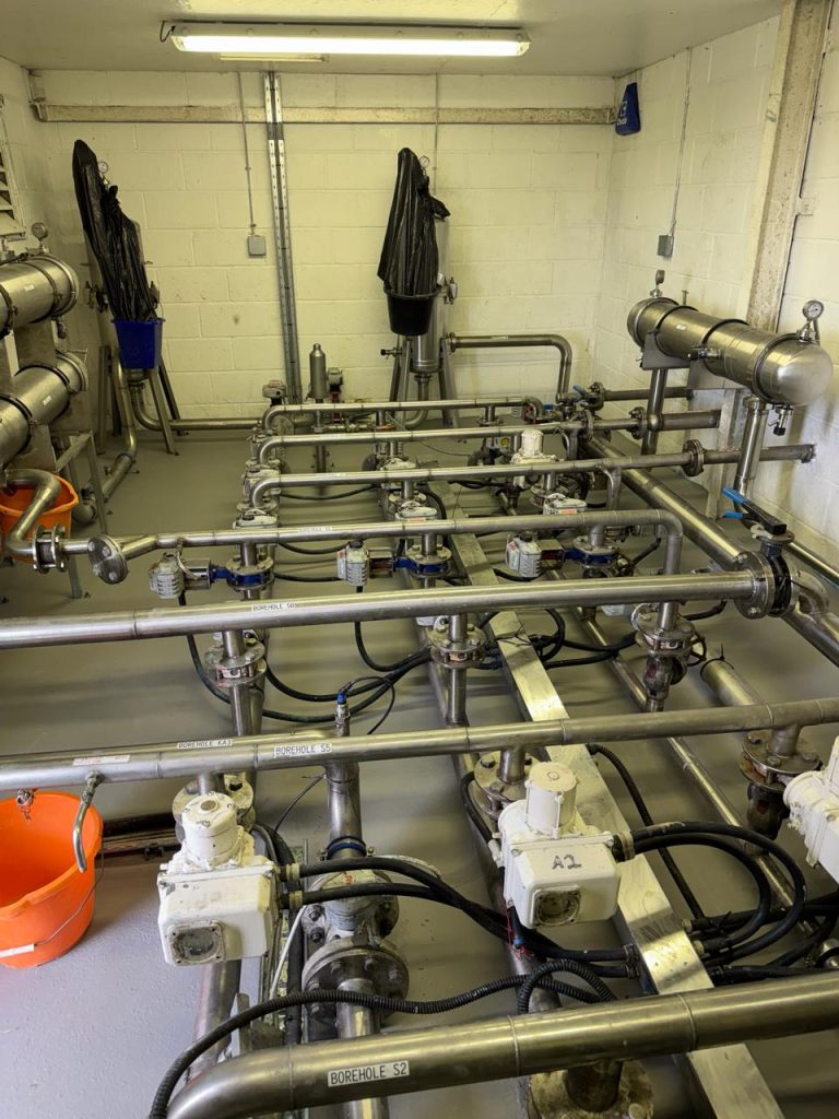 Pipework room with the new Pumadur RT floor