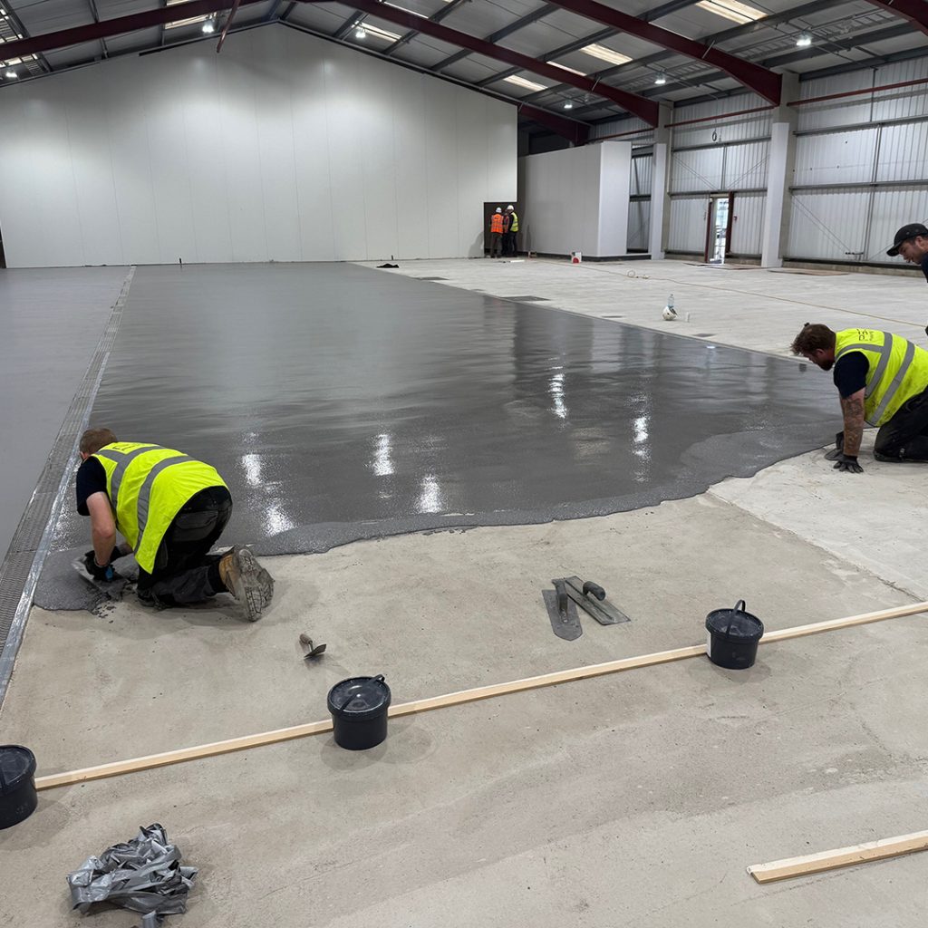 Pumadur HF being laid at a Ledbury drinks production facility
