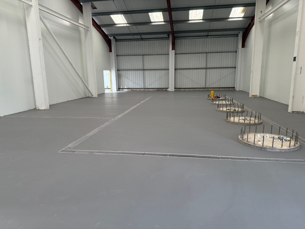 Finished Dark Grey Pumadur HF production floor