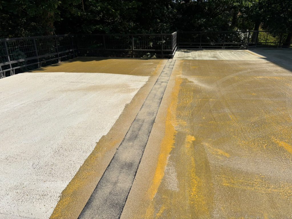 Preparing the exposed top deck for Deckmaster System R