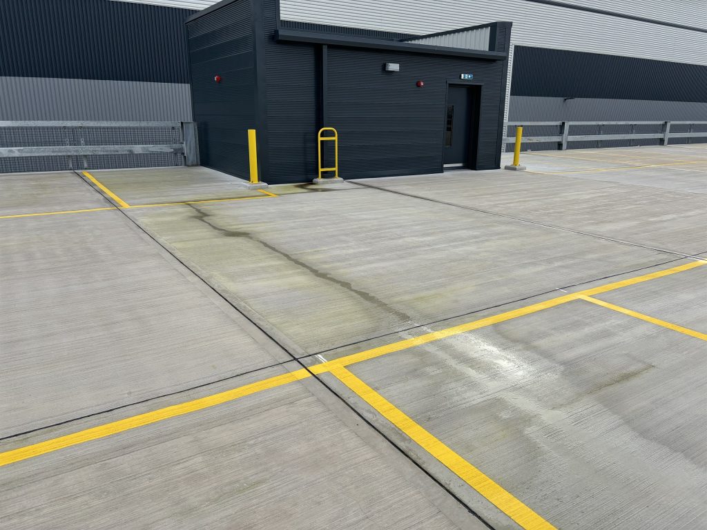 Surface contamination on the original car park deck
