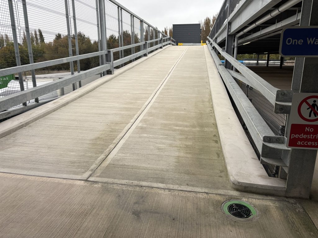 Original car park ramp before waterproofing