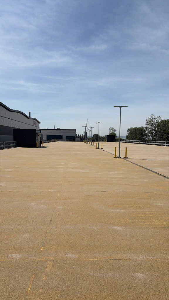 Aggregate-broadcast layer across the car park deck