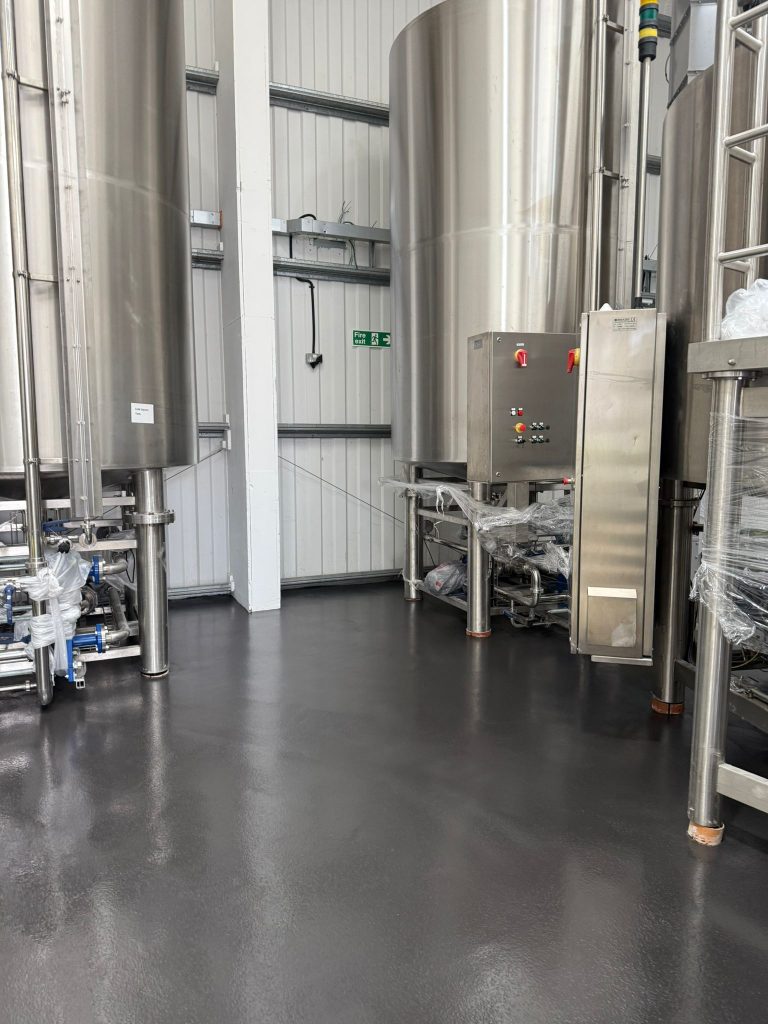 Fermentation tanks on seamless Pumadur RT flooring