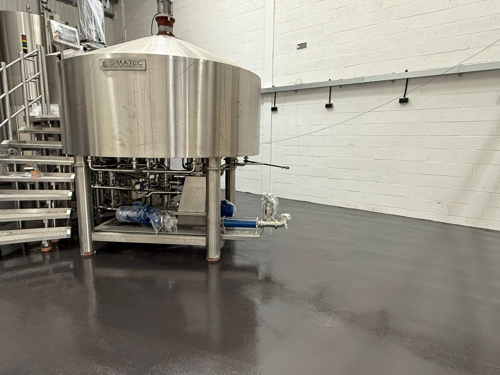 Brewhouse with drainage channel and Pumadur RT floor